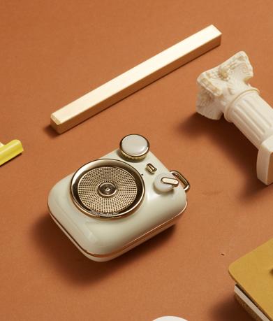 【团购展示】猫王·小确幸便携式蓝牙音箱MW-P3中国红/宝石蓝/月岩白 商品图1