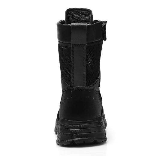 强人3515男训练靴春秋户外轻便工装靴透气耐磨高帮靴黑色徒步短靴 商品图10