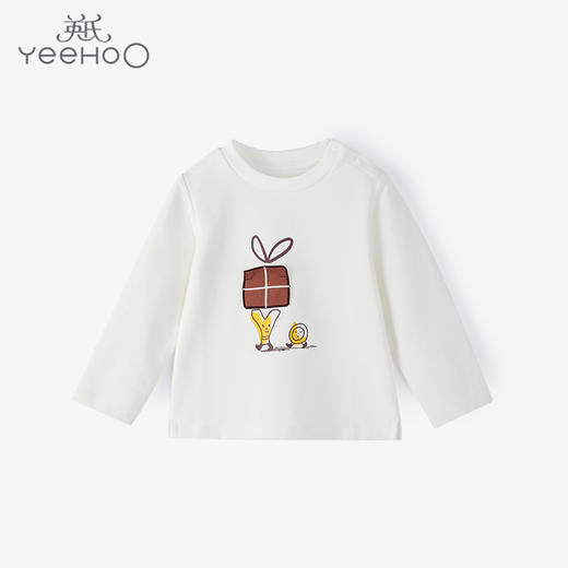 英氏秋季新款童装宝宝长袖休闲圆领套头T恤上衣YRTAJ32181A 商品图0