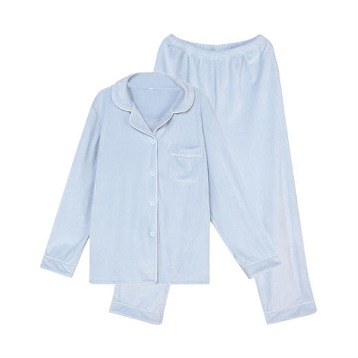 都市丽人生活家居女士海岛绒套装海岛绒剪花厚家居服长袖睡衣LH21H5 商品图4