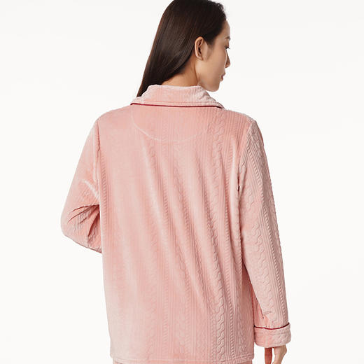 都市丽人生活家居女士海岛绒套装海岛绒剪花厚家居服长袖睡衣LH21H5 商品图2