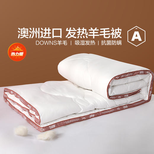 【新品主推】水星家纺 热力暖·吸湿发热澳洲羊毛四季被 商品图0