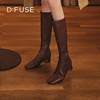 DFuse迪芙斯2022年新款方头弹力瘦瘦靴及膝靴长筒靴DF24117043 商品缩略图9