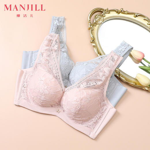 熳洁儿 商场同款沉醉系列内衣女上薄下厚小胸聚拢性感内衣软钢圈文胸22701306 商品图7