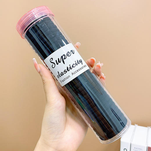 「9.9元包邮！数款颜色可选」高弹力橡皮筋彩色毛巾圈儿童女童扎马尾罐装时尚配饰简约发绳发饰 商品图7