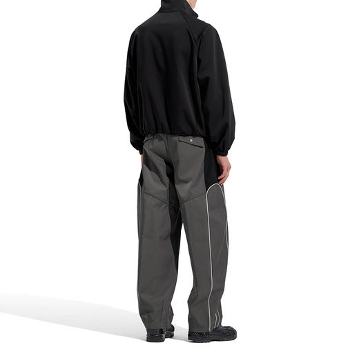    NUTH“Stepin”灰黑拼色休闲裤拼接宽松阔腿运动裤男 商品图1