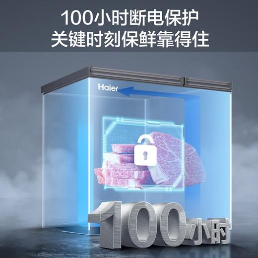 海尔（Haier）冰柜冷柜商用冷冻冷藏双门双箱大冷柜大容量家用卧式冰柜雪糕柜 215升双室一除霜冷藏冷冻FCD-215GHXPC 商品图1