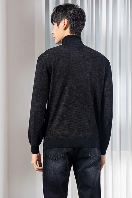 callisto咖啡超细羊毛半高领毛衣 FQKNW050C 商品图2