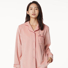 都市丽人生活家居女士海岛绒套装海岛绒剪花厚家居服长袖睡衣LH21H5