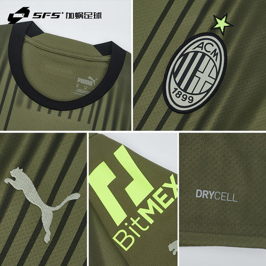 【送球员印号】SFS彪马Puma正品22/23 AC米兰二客球迷版球衣短袖足球服765843-03 商品图3