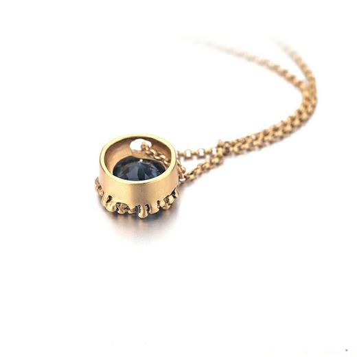 2楼Fellala翡拉拉灵石复古水晶锁骨链优雅简约百搭宝蓝色皇冠项链 款号15SPR071205 吊牌价699 现价629 商品图2