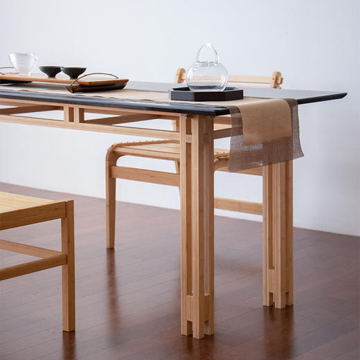 预售：清影桌子竹制长方形茶桌长书桌 商品图1