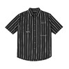 墨麦客2022夏季新款男装条纹字母印花立体贴袋短袖衬衫男50081 商品缩略图3
