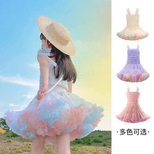渐变色连衣裙 | 法国Q.cutians女童连衣裙TUTU连衣裙蓬蓬裙party公主裙超美经典款渐变 6个月+ 商品图0