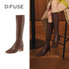 DFuse迪芙斯2022年新款方头弹力瘦瘦靴及膝靴长筒靴DF24117043 商品缩略图7