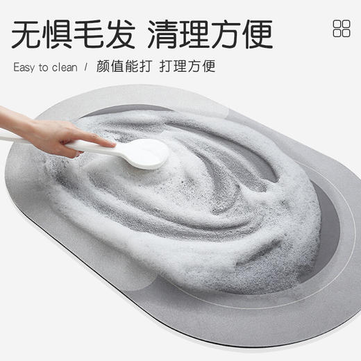 【三件套】硅藻泥浴室卫生间厕所速干防滑地垫吸水入户门口脚垫 商品图2