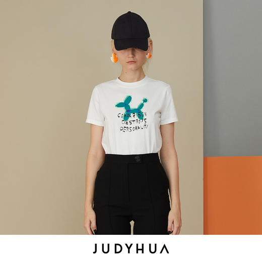 JUDYHUA Balloon Dog印花T恤 商品图0