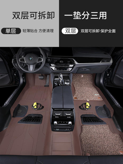 御马真皮360航空软包宝马x5x7奥迪a6lq5全包围真皮汽车脚垫奔驰特斯拉丝圈 商品图3