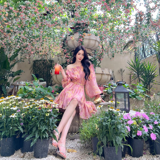 【大货捡漏，不退不换】  【金粉满桂】轻薄舒适精致风连衣裙 商品图0