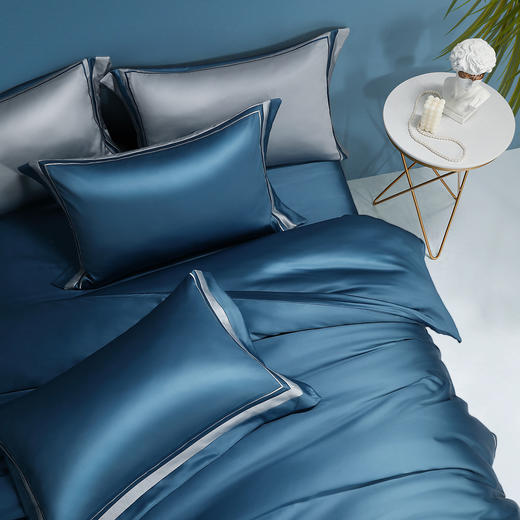 【新品主推】水星家纺塞尔达尼140支长绒棉四件套床上用品 商品图4