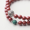 *自营*度颂·悦石·经起朱砂手串 | 手链中式简约风格。六字真言双层绿松石银玛瑙 商品缩略图4