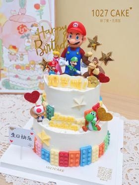 1027CAKE  |   超级玛丽马里奥主题蛋糕 双层蛋糕