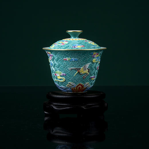 【宝】瑞鹤呈祥套组（湖水绿雕刻）全球限量款 商品图2