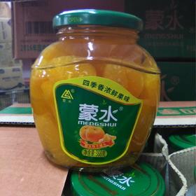 蒙水水果罐头瓶装388g 糖水橘子罐头