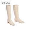 DFuse迪芙斯2022年新款方头弹力瘦瘦靴及膝靴长筒靴DF24117043 商品缩略图4