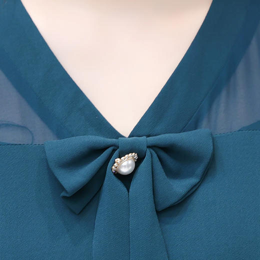 YWE JBY22B05贵夫人冰丝连衣裙时尚气质裙 商品图3