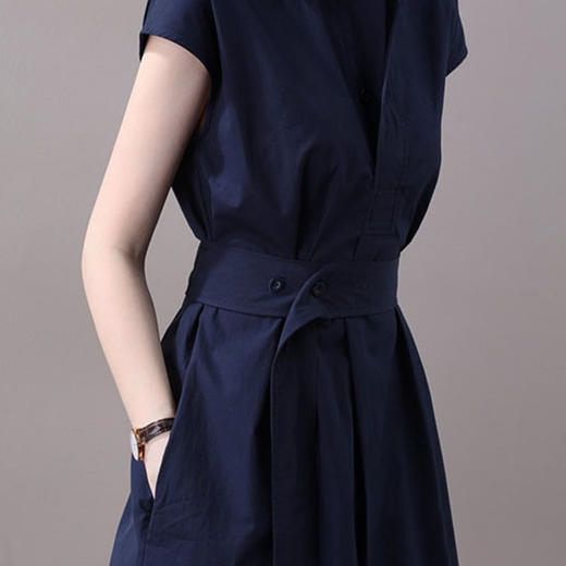 裁缝学苑AQ112 夏新款衬衫领收腰显瘦连衣裙纸样裙子女装衣服样板 商品图1