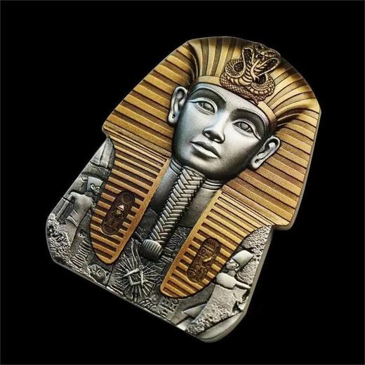 预定！图坦卡蒙面具2盎司镀金纪念银币 商品图1