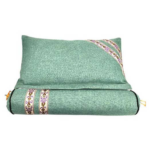 【养生颈椎枕】颈椎艾草胡麻枕 圆枕方枕二合一 可拆分使用枕头护颈   全艾内芯一枕多用  艾草枕头 商品图4