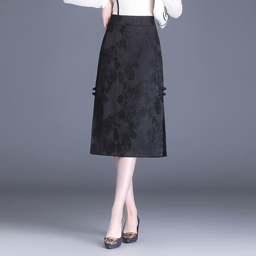 2022秋季新款修身开叉中拉链款显瘦遮垮多色休闲半身裙  AL2262 商品图0