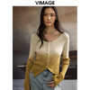 VIMAGE纬漫纪秋季新品时尚显瘦撞色针织衫V1801401 商品缩略图0