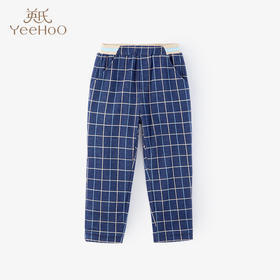 英氏儿童休闲裤22秋冬宝宝双层长裤纯棉童装裤子YRKCJ32155A