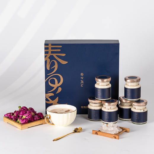 【已下架】春回盏 玫瑰荔枝味胶原蛋白肽 即食花胶75g*6瓶/盒[福利品] 商品图1
