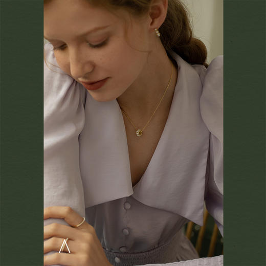 【包邮】Oflye潮流饰品 S925通体银项链女时尚天然珍珠吊坠气质锁骨链个性小众设计感饰品 商品图4