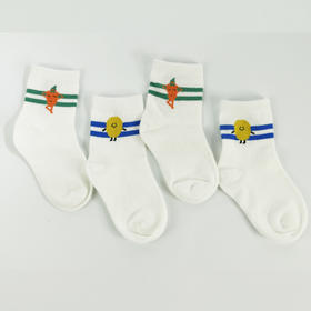 【19元6双】【5-7岁】儿童春秋棉袜卡通中童袜子中筒袜子【2双装 2113222】