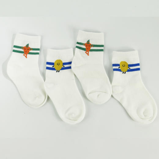 【19元6双】【5-7岁】儿童春秋棉袜卡通中童袜子中筒袜子【2双装 2113222】 商品图0