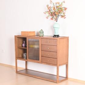 祥福家居/厂家直发  不包邮 百搭边柜新中式简约餐边多功能收纳置物柜