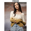 VIMAGE纬漫纪秋季新品时尚显瘦撞色针织衫V1801401 商品缩略图1