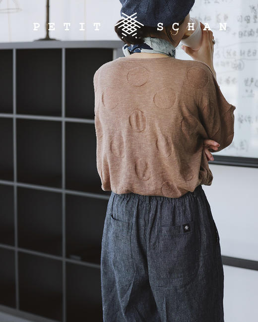 PETIT SCHAN小闪 CLO#103 Bubble sweater 亚麻棉绢丝波点针织衫 商品图9
