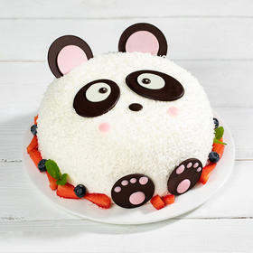 【熊猫嘟嘟】儿童蛋糕，胖嘟嘟的脑袋，憨厚可掬的外表 ，给生活增添一份童真与快乐。（东莞幸福西饼蛋糕）