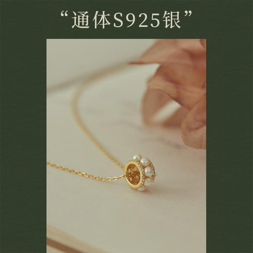 【包邮】Oflye潮流饰品 S925通体银项链女时尚天然珍珠吊坠气质锁骨链个性小众设计感饰品 商品图2