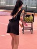 致命女人优雅小黑裙风格运动网球裙 商品缩略图1