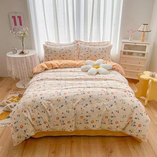 【磨毛亲肤四件套】轻奢床笠款纯棉磨毛床上四件套棉全棉床单被套 商品图1