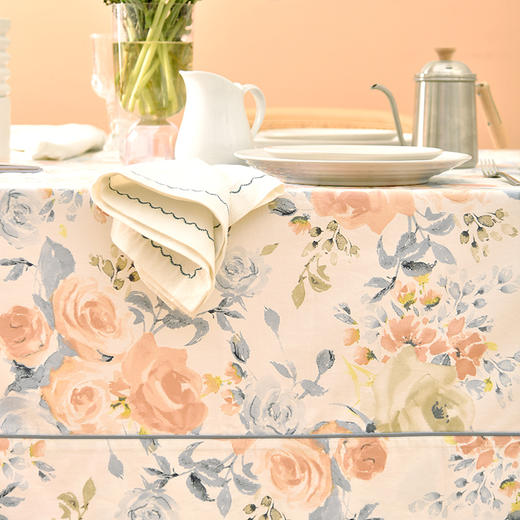 马卡龙玫瑰系列长方形桌布田园轻奢风 商品图2