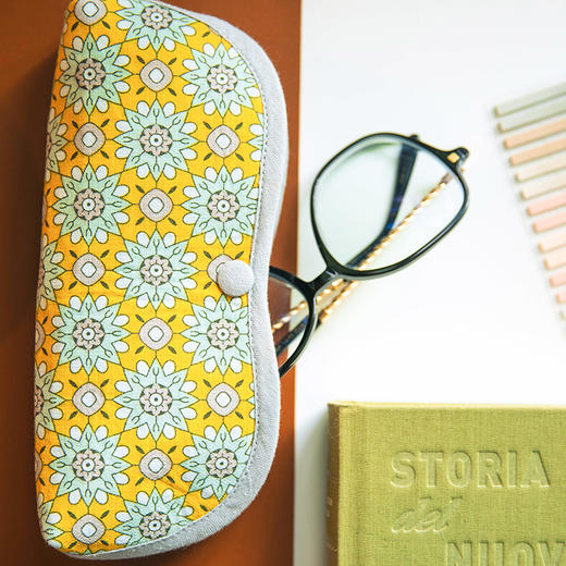 太阳花系列棉麻眼镜盒布艺便携眼镜收纳盒 商品图2