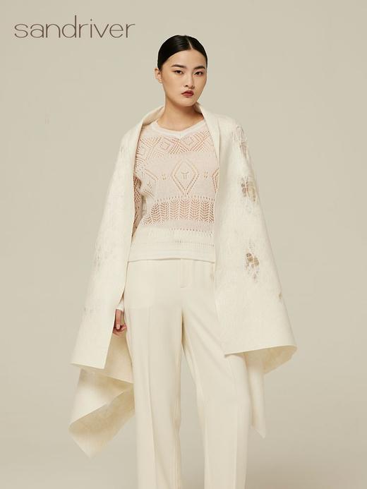 针织羊绒手工毛毡围巾 SJF94P330K 商品图2